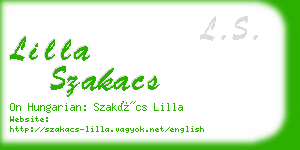 lilla szakacs business card